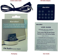 FM Radio Receiver for Sounddock and other 30 pin Docking Speakers